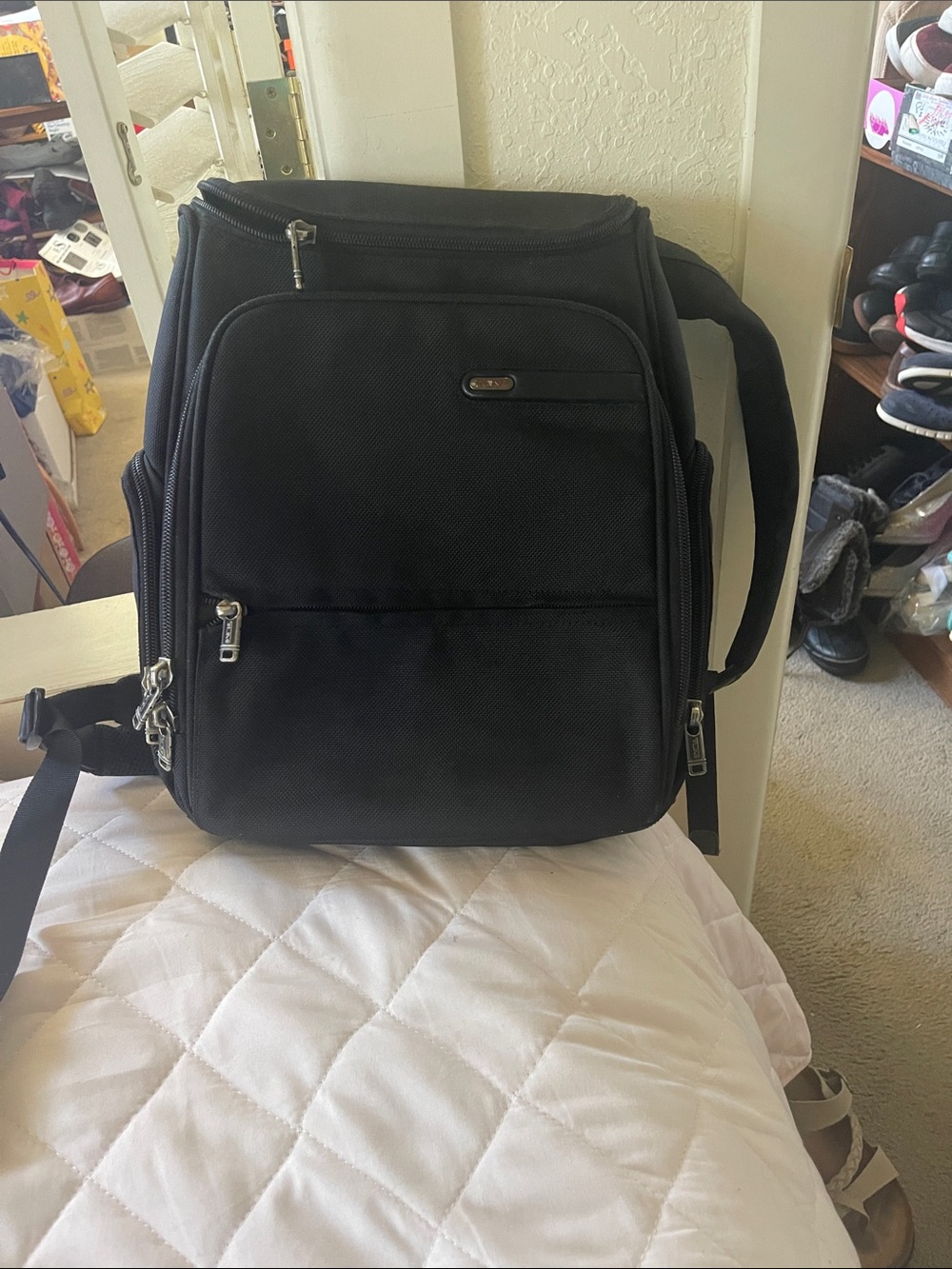 Tumi Men's Black Travel Backpack - Sleek Everyday Carry MK
